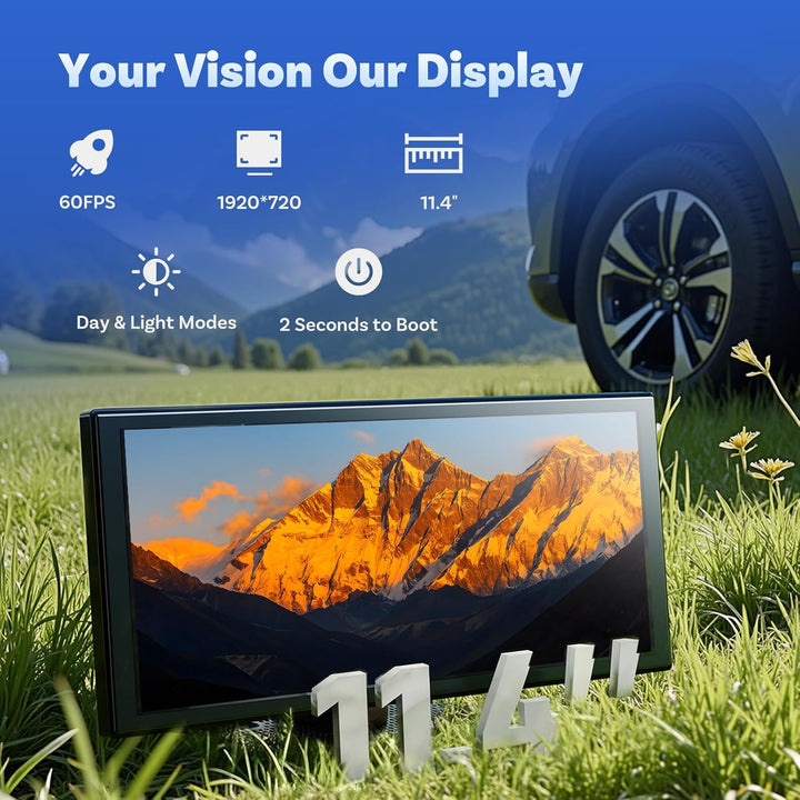 Ottocast Ottoscreen AI, 11,4 Zoll Carplay Display kompatibel mit Netflix/YouTube, Carplay Android Au