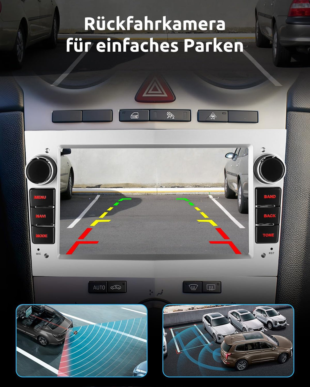 ESSGOO 2+64G Wireless Autoradio Android 14 mit Carplay und Android Auto Für Opel Astra H Corsa C/D V