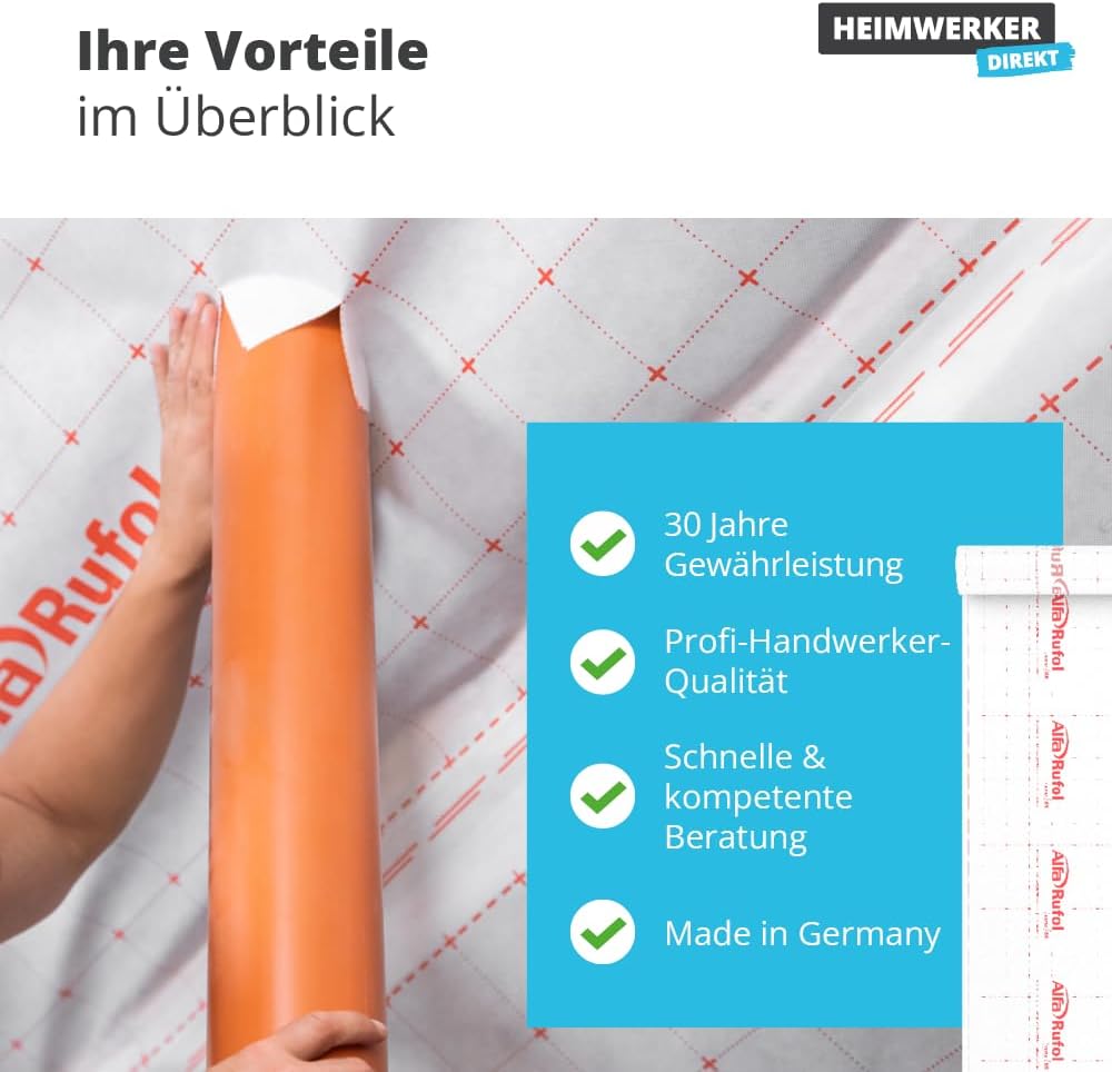 Dampfbremse/Dampfsperre 1,5 m x 50 m rücktrocknend, universelle feuchteregulierend - für eine luftdi
