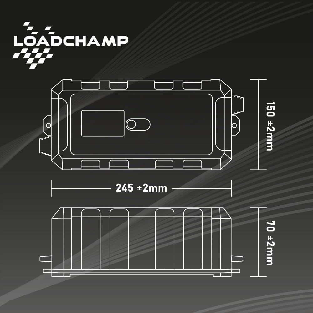 Loadchamp LiFePO4 Ladegerät 6V/12V 10A Batterieladegerät für Auto Motorrad Roller Rasenmäher Batteri