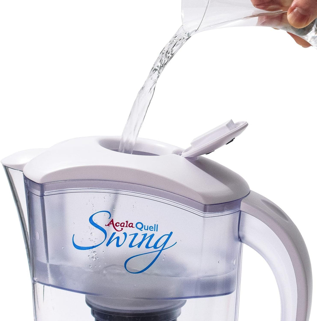 Wasserfilter AcalaQuell® Swing | Weiss | Aktivkohle Wasserfilter | Höchste Filterleistung - mehrschi