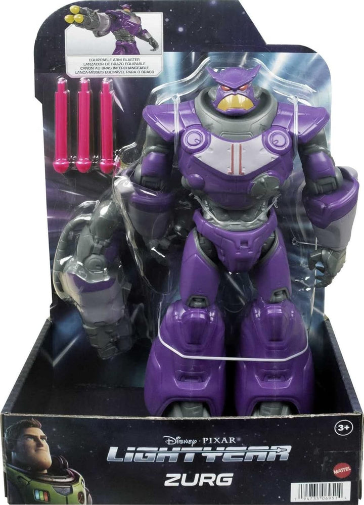 Buzz Lightyear Disney and Pixar Lightyear Zurg 10-in Tall Action Figure, 13 Posable Joints Authentic
