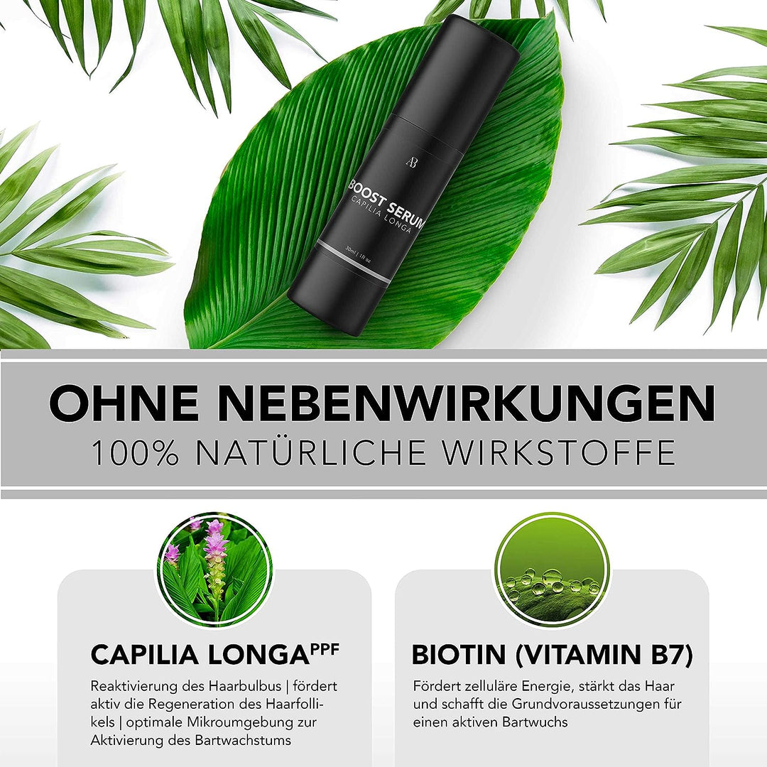 Anthony Brown® Bartwuchsmittel Männer - belegte Wirkung durch Capilia Longa für mehr Bartwuchs - Bar