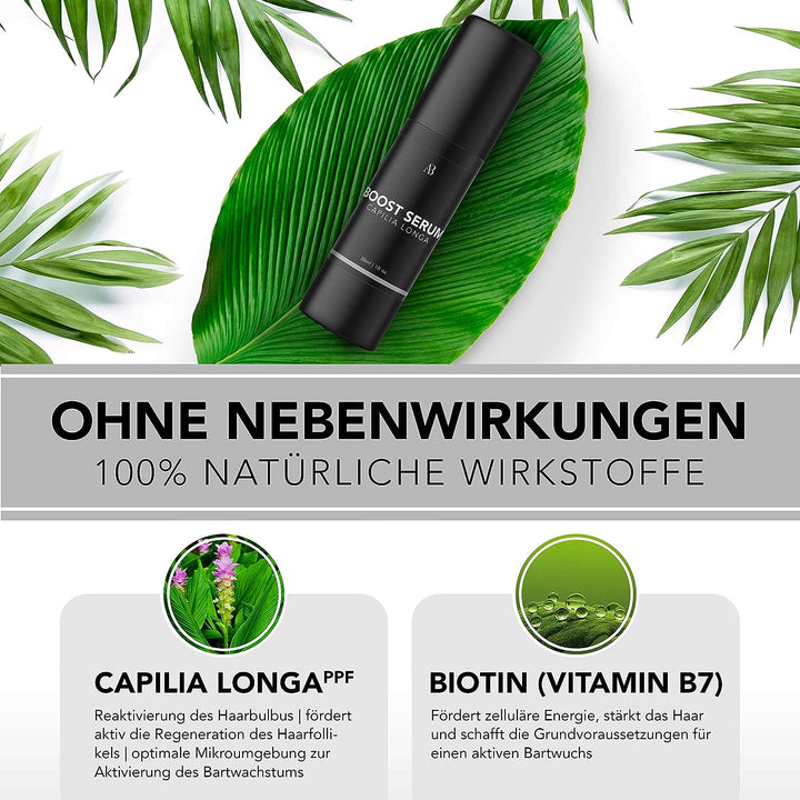 Anthony Brown® Bartwuchsmittel Männer - belegte Wirkung durch Capilia Longa für mehr Bartwuchs - Bar