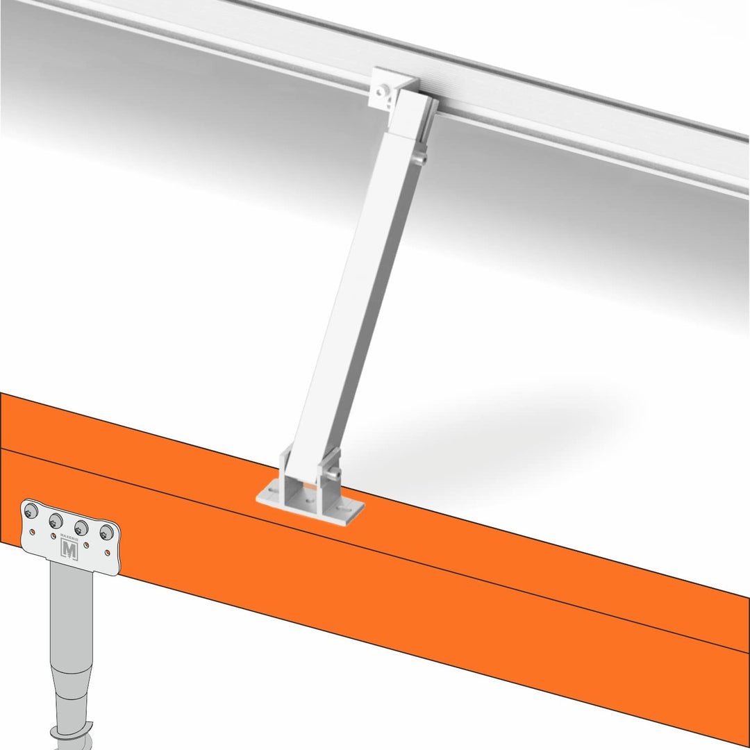 Teleskop Halterung 4er Set z. B. für Photovoltaik- oder Solarpanele inkl. Zubehör, 4er Set