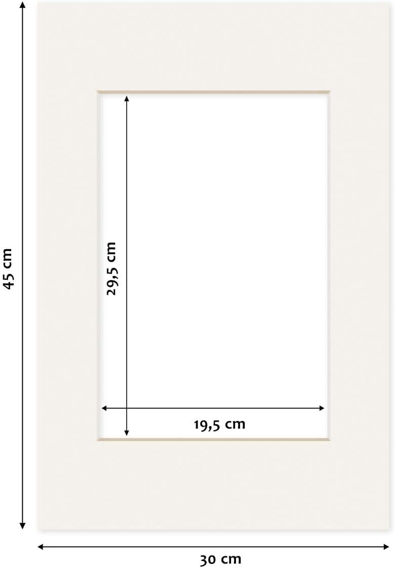 PHOTOLINI Passepartout Karton, 1,5 mm, säurefrei, alterungsbeständig, Schrägschnitt - Präsentation &