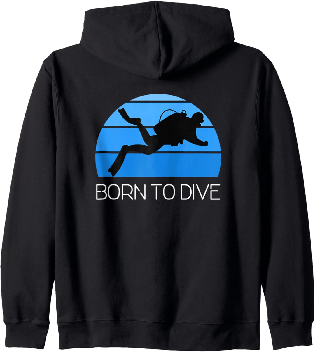 Tauchen Blue Ocean Diver Silhouette Diving Born Dive Kapuzenjacke