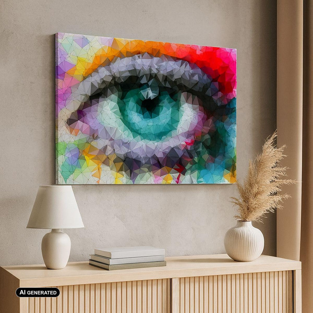 Bilder auf Leinwand elegant Diamant futuristic geometrisch Leinwandbild 70x50cm Wandbilder Dekoratio