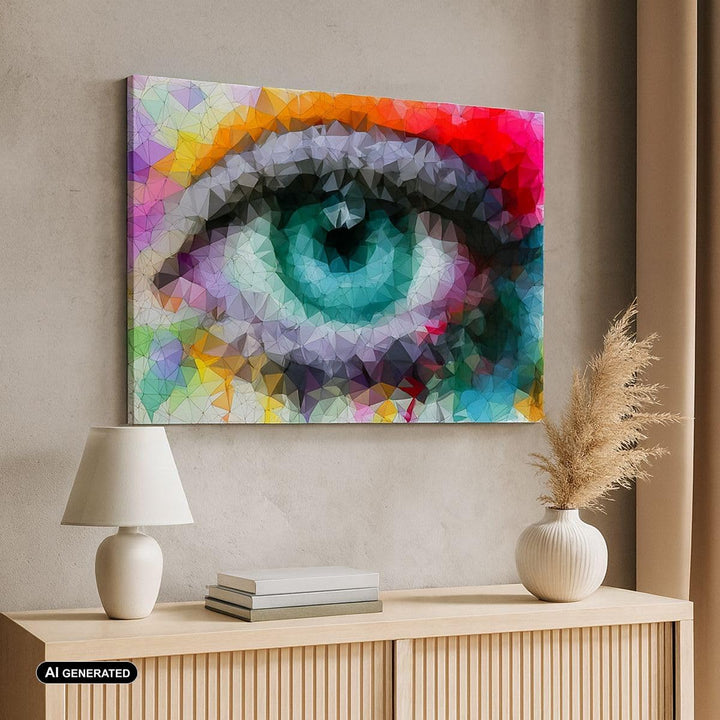 Bilder auf Leinwand elegant Diamant futuristic geometrisch Leinwandbild 70x50cm Wandbilder Dekoratio