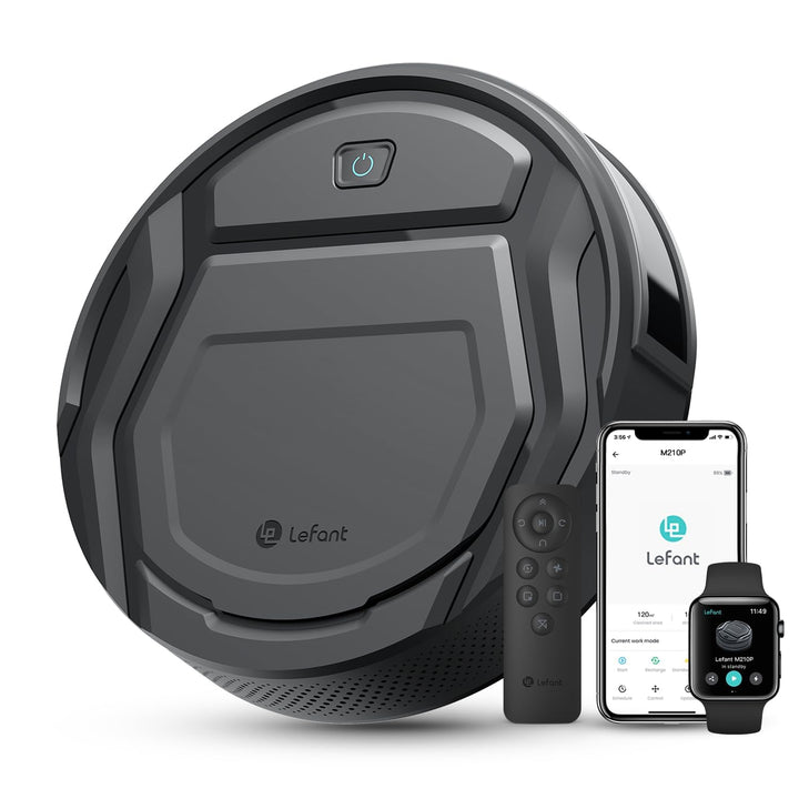Lefant Staubsauger-Roboter mit Fernbedienung, 2200 Pa Roboter-Staubsauger, WLAN/Bluetooth/Alexa/App,