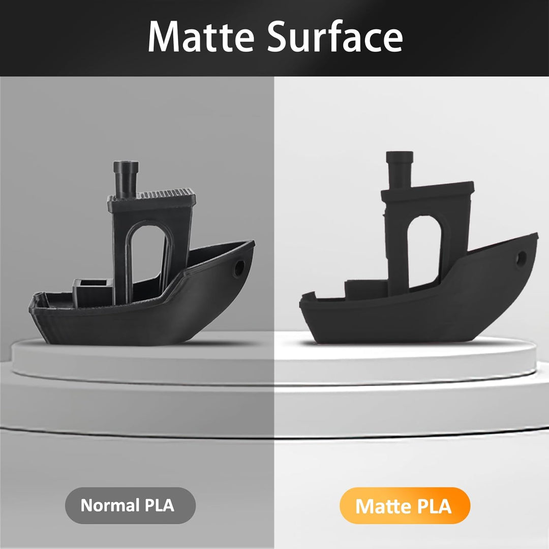 ERYONE Matte PLA 3D Drucker Filament 1.75mm, Massgenauigkeit +/- 0.03 mm, 1 kg 1 Spule, Matte Schwar