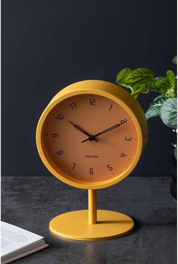 [DL] Table Clock Stark Iron matt Honey Yellow