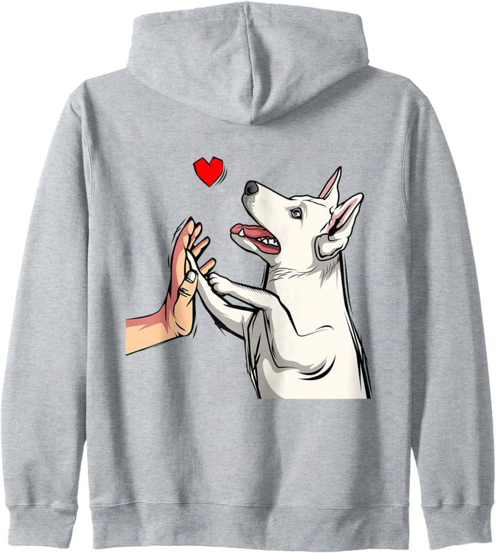 Weisser Schäferhund Schweizer Schäferhund Hunde Kapuzenjacke