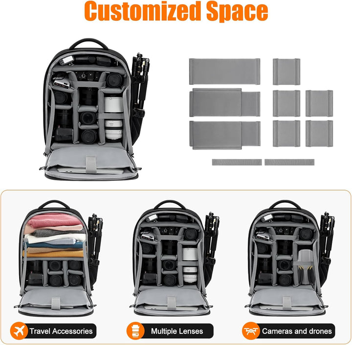 CADeN Professional Trolley Large Camera Backpack Bag for DSLR/SLR Mirrorless Camera Waterproof, Came