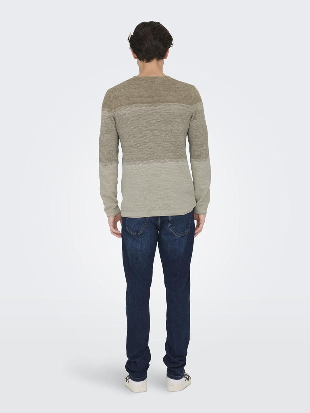 ONLY & SONS Herren Pullover ONSPANTER S M L XL XXL Schwarz Grau Blau Baumwolle S Chinchilla/Detail:g