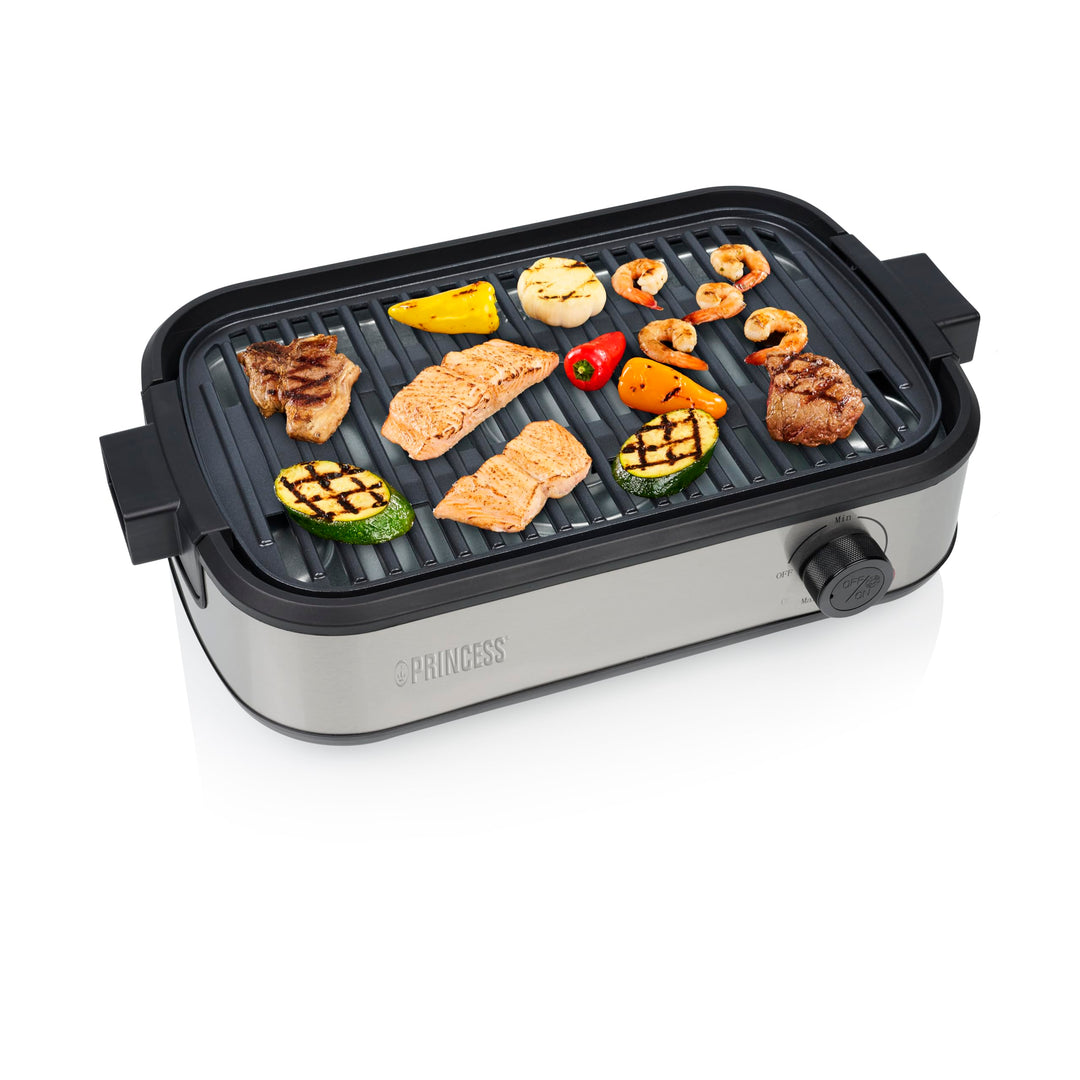 Princess Table Chef Purify Tischgrill, Raucharmer Elektrogrill mit Luftfiltersystem, Einstellbares T
