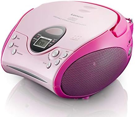 Lenco SCD24 - CD-Player für Kinder - CD-Radio - Stereoanlage - Boombox - UKW Radiotuner - Titel Spei