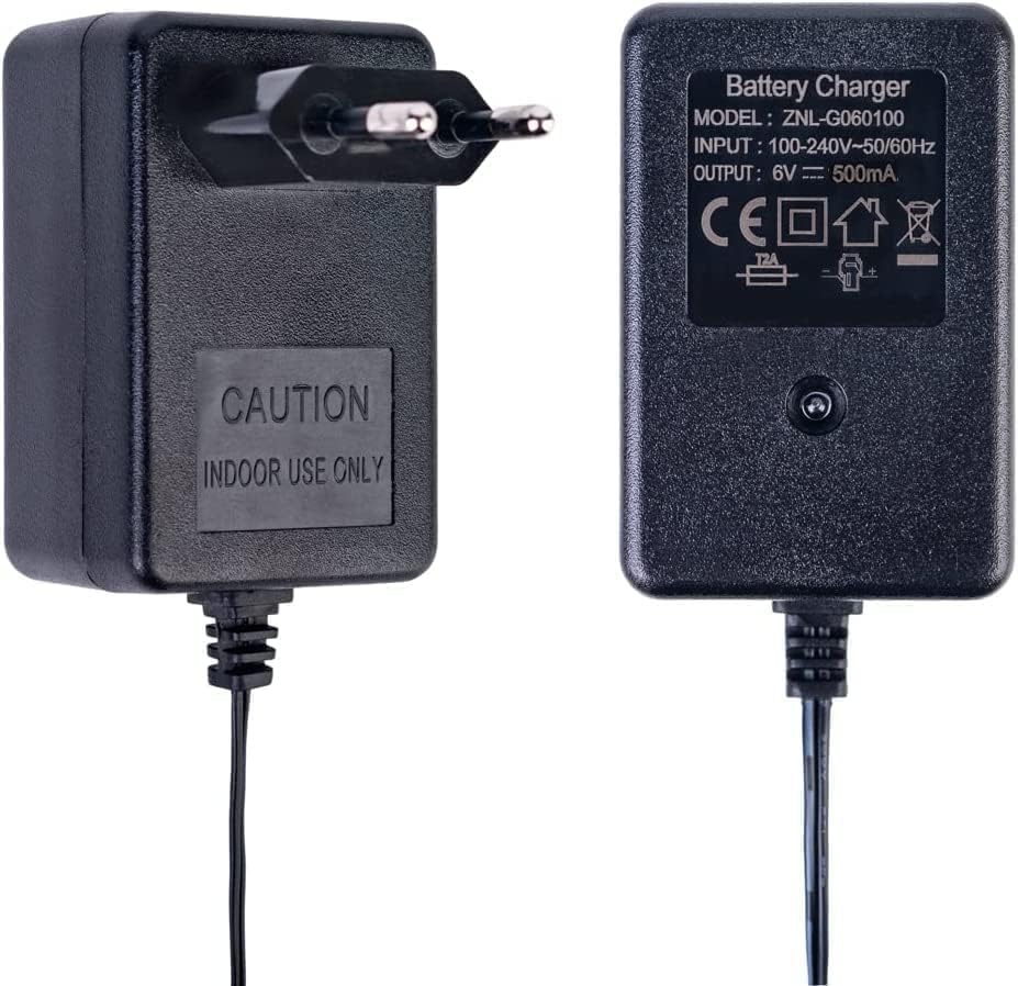6 Volt Batterieladegerät für Aufsitzspielzeug 6V Kinder Aufsitzauto Ladegerät, 6V Elektroauto Aufsit
