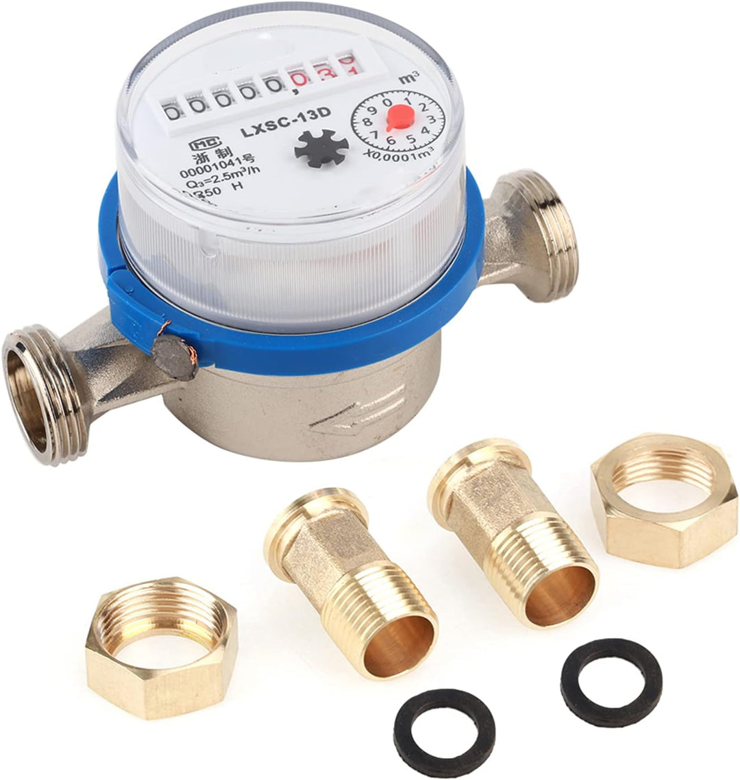 15mm 1/2 "Wasserzähler Kunststoff Kaltwasserzähler Einzigen Wasserdurchfluss Trocknungstisch Messwer