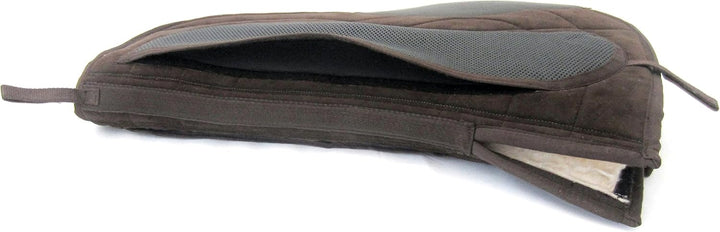 Kurzes Westernpad Round, Sandwichpad, 2 Kammern - Spezial Schwarz, Schwarz