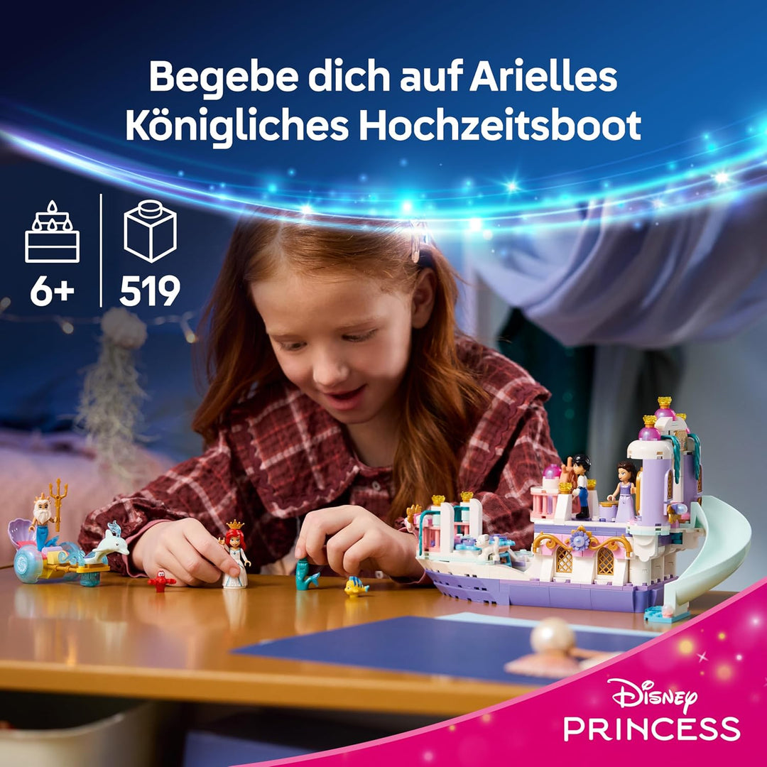 LEGO ǀ Disney Princess Arielles Königliches Hochzeitsboot - Arielle, die Meerjungfrau Set mit 7 Figu