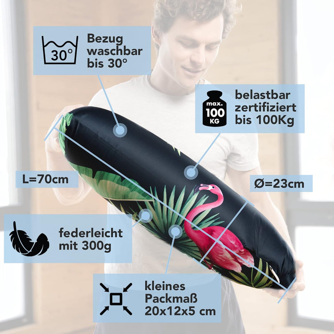 Tronature BOLSTair® Aufblasbares Yogabolster Meditationskissen Reisekissen aus nachhaltigen Material
