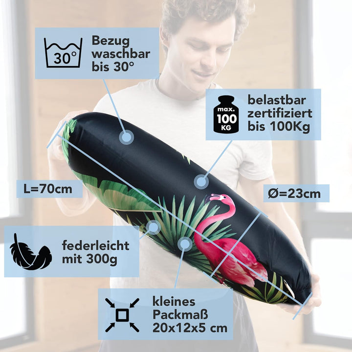 Tronature BOLSTair® Aufblasbares Yogabolster Meditationskissen Reisekissen aus nachhaltigen Material