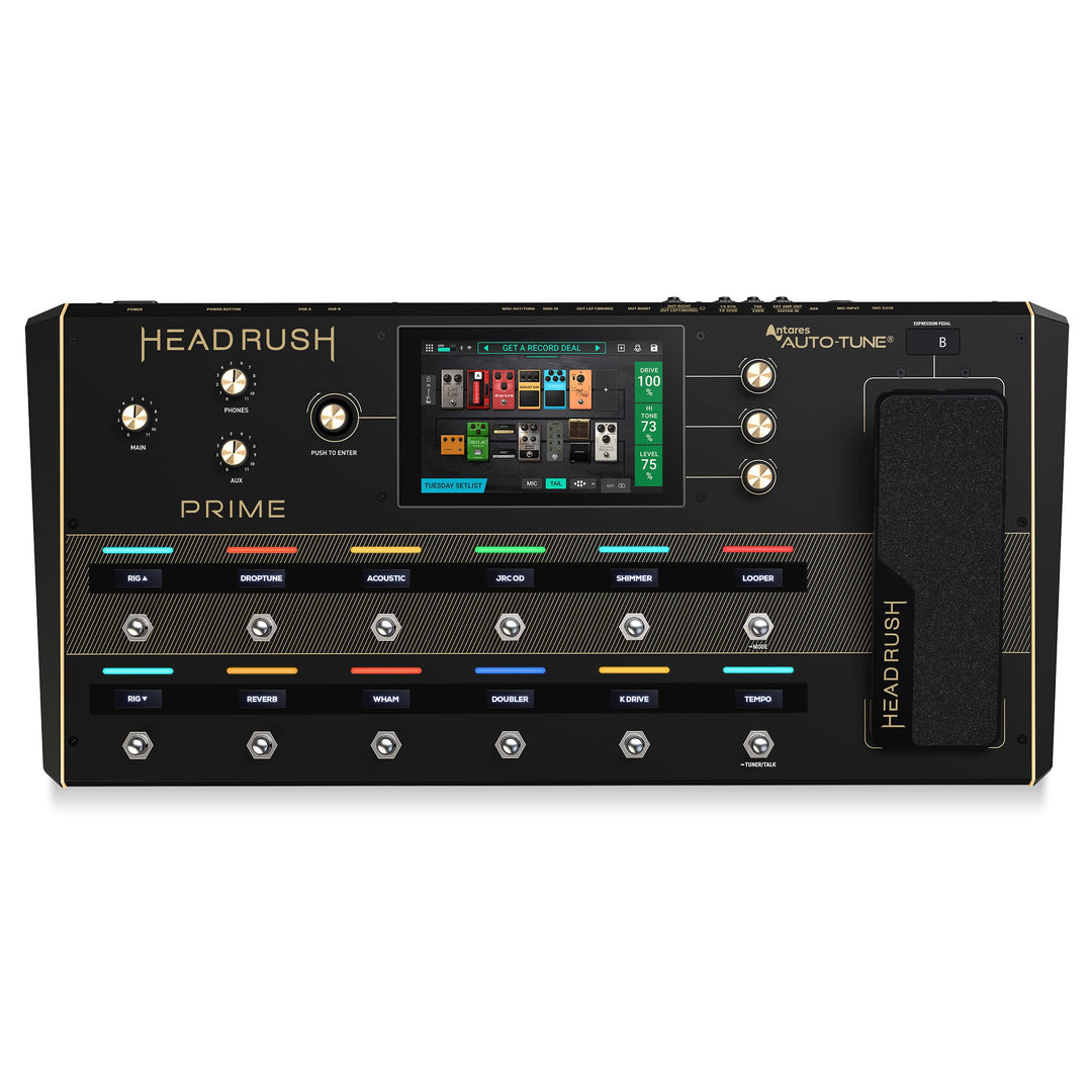 HeadRush Prime - Gitarren & Vocal Multi-Effekt-Pedal, Modelling-Prozessor mit Amp Cloner, Antares Au