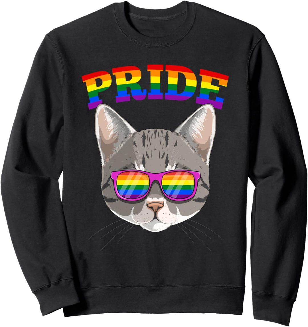 LGBT Tabby Cat Gay Pride Rainbow LGBTQ Kitty Cute Sweatshirt