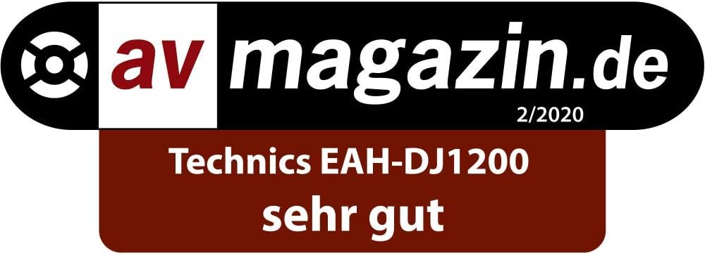 Technics EAH-DJ1200 DJ Kopfhörer, On-Ear, Schwenkarm, abnehmbares Spiralkabel, High-End Stereoklang,