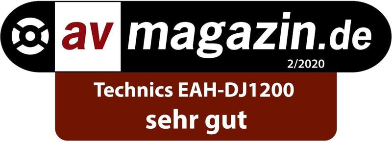 Technics EAH-DJ1200 DJ Kopfhörer, On-Ear, Schwenkarm, abnehmbares Spiralkabel, High-End Stereoklang,