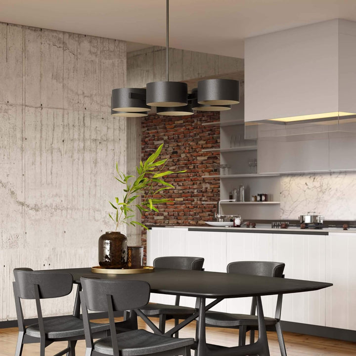 63688 Sechsflammiger Leuchter Zaro von Westinghouse Lighting für Innenbereiche, Ausführung in Eisen,