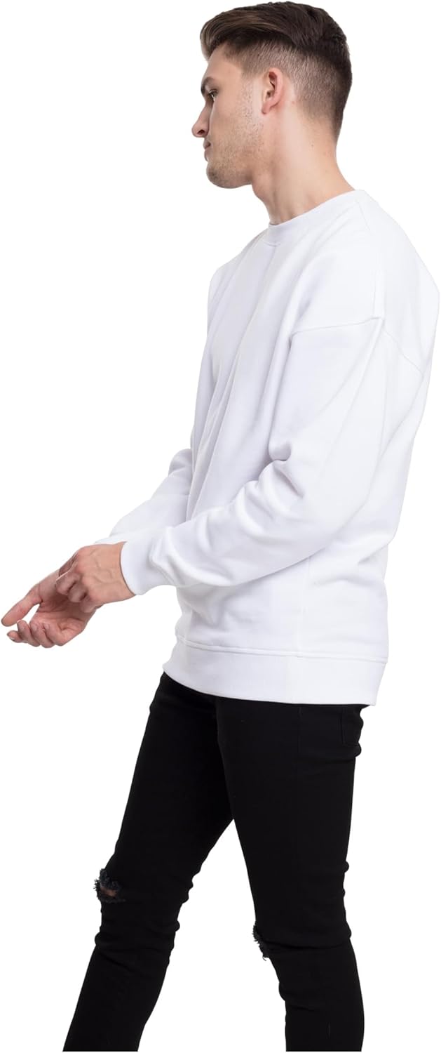 Urban Classics Basic Crewneck Männer Langarmshirt schwarz Basics, Streetwear XS Grosse Grössen Weiss