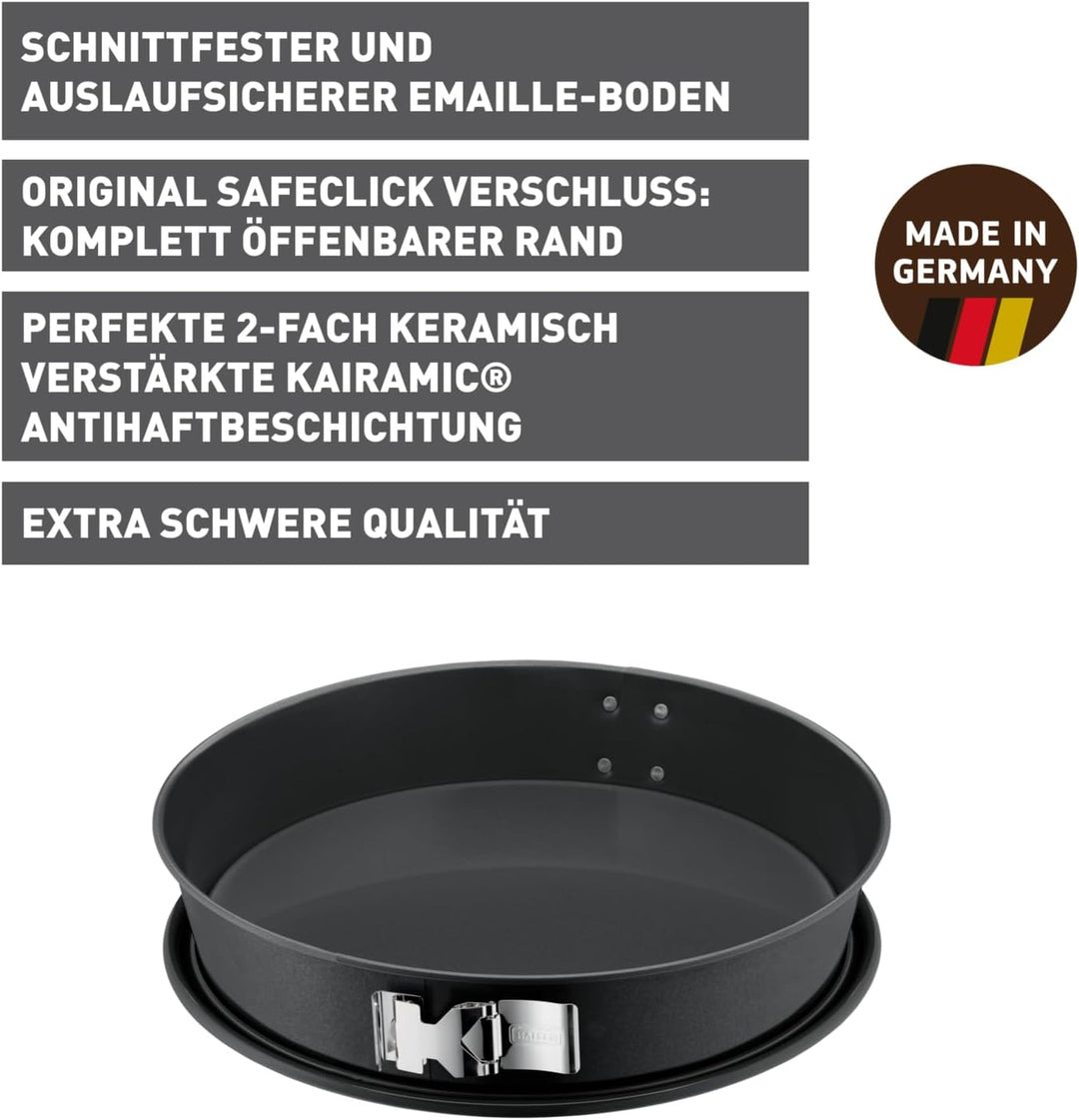 Original Kaiser La Forme Plus Springform-Backblech konisch 32 cm, SafeClick-Verschluss, runde Käseku