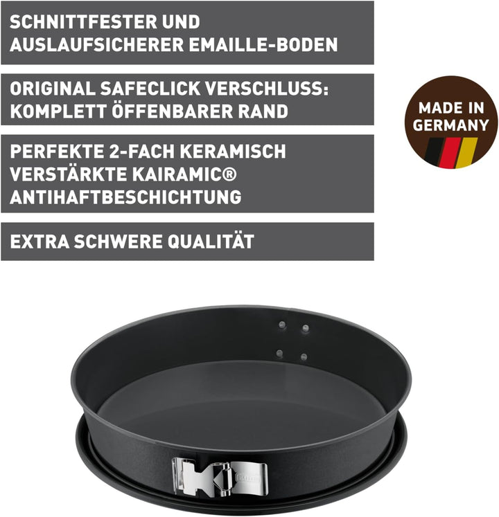 Original Kaiser La Forme Plus Springform-Backblech konisch 32 cm, SafeClick-Verschluss, runde Käseku