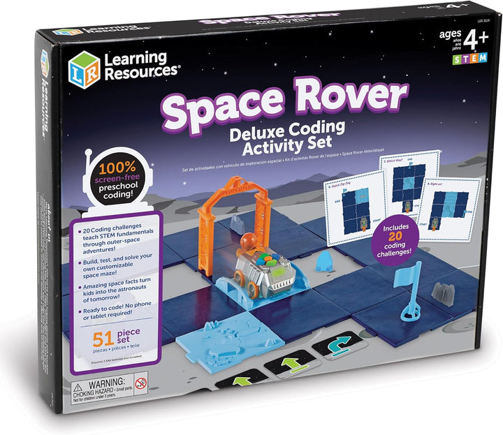 Learning Resources Deluxe-Aktivitätsset „Programmierbarer Weltraum-Rover“, Programmieren für Kinder,