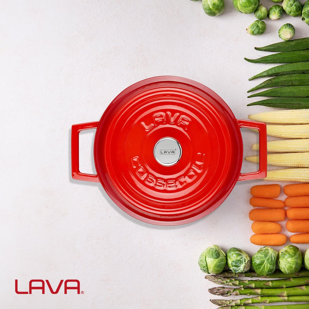 Lava Cooking CASSEROLE ROND 200 MM 2.60 LTR LVYTC20K2R RED/BLACK Rot/Schwarz, Rot/Schwarz