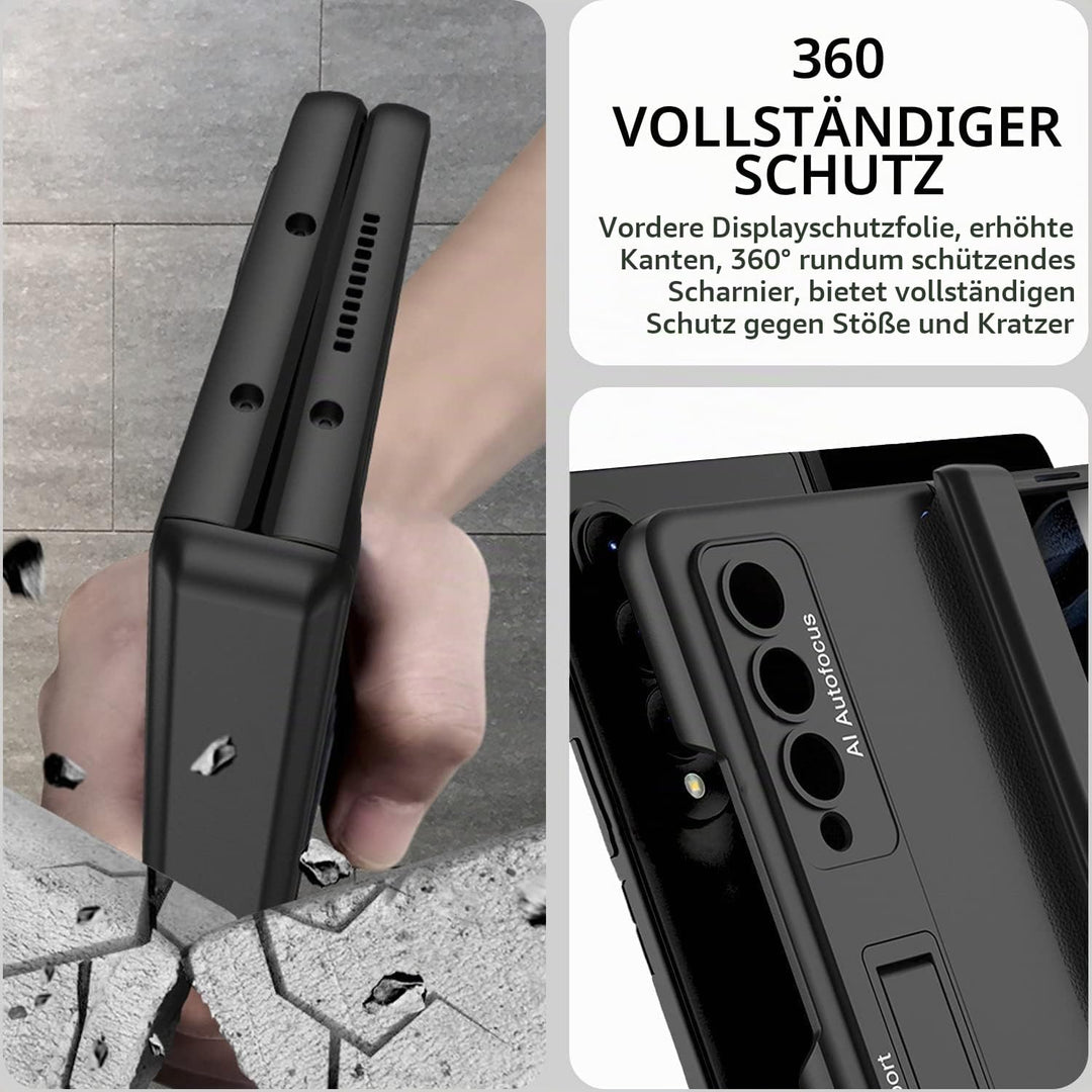 Miimall Kompatibel mit Samsung Galaxy Z Fold 4 Hülle mit Displayschutz Anti-Peeping+Magnetischer Sch