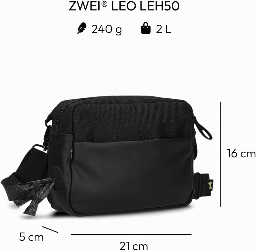 Zwei Hunde Leckerli Tasche Leo LEH50 im modernen Casual Look – Futterbeutel für Hundetraining &amp; Gass