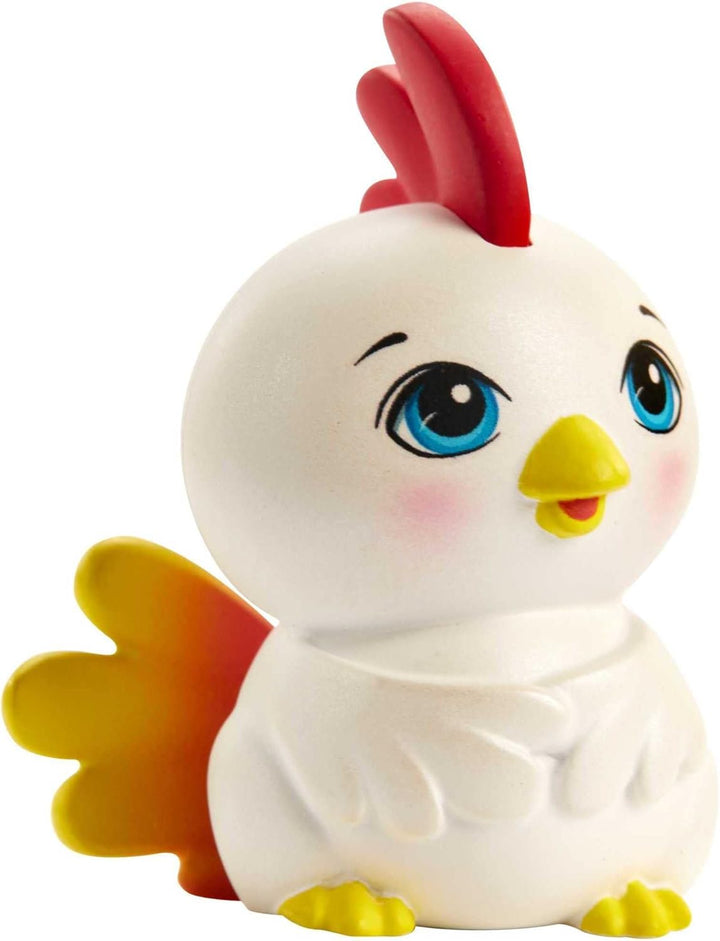 Enchantimals GJX39 -Redward Rooster Puppe & Cluck Tierfreund-Figur, ca. 15 cm grosse Puppe mit Banda