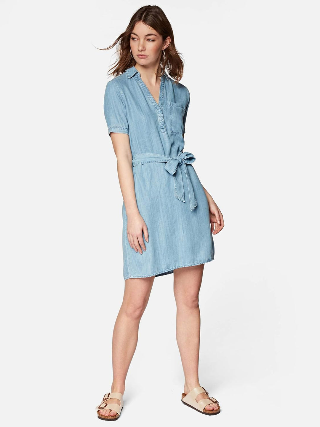 Mavi Denim Dress; Light Indigo