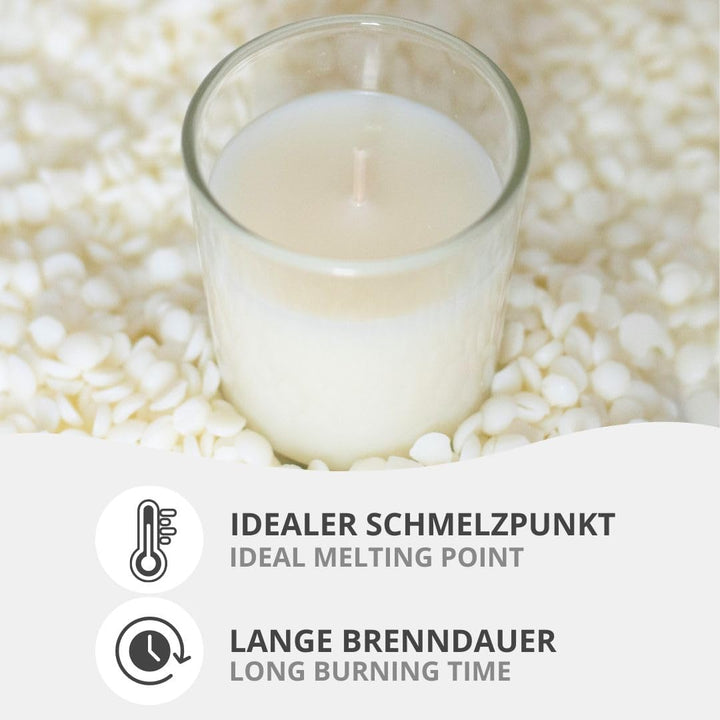 DistrEbution Rapswachs Kerawax 4170 für Behälterkerzen 10kg Kerzenwachs zu giessen