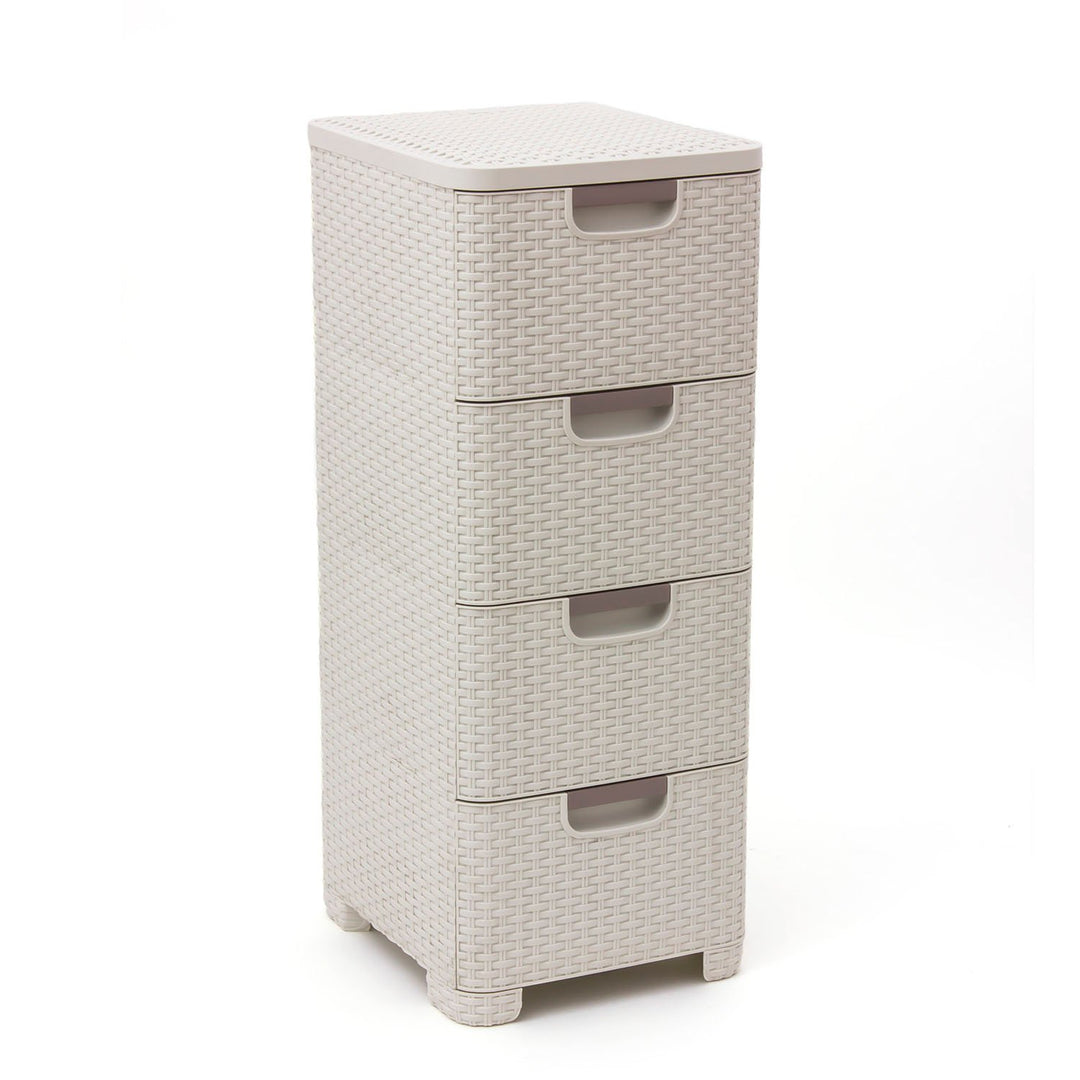 CURVER Regal mit 4 Schubladen STYLE Regal mit 4 Schubladen, Polypropylene, cremig, 33x38x79
