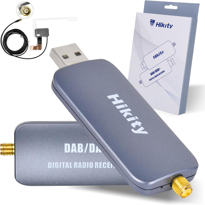 Hikity DAB/DAB+ Car Kit Digital Radio Antennenempfänger, DAB+ Box Radio Empfänger mit Antenne, USB 2