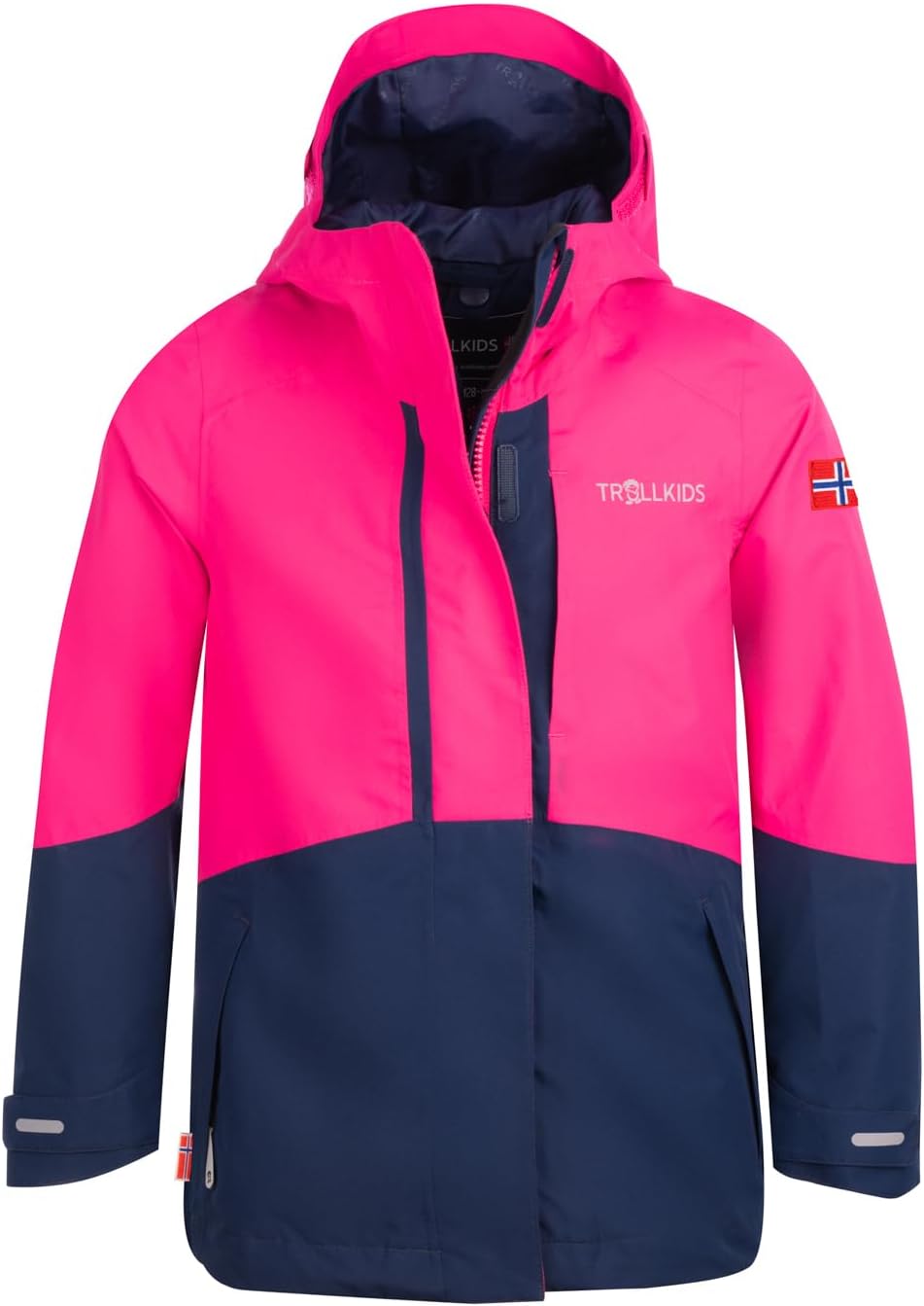 Trollkids Mädchen Jacke Skaland 152 Marineblau/Magenta, 152 Marineblau/Magenta
