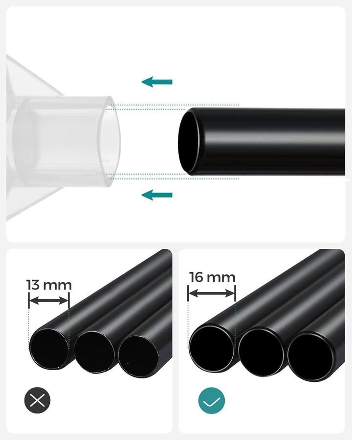 SONGMICS Stoffschrank, Kleiderschrank, 45 x 170 x 167 cm, 4 Hängefächer, mit Ablagen, 4 Seitentasche