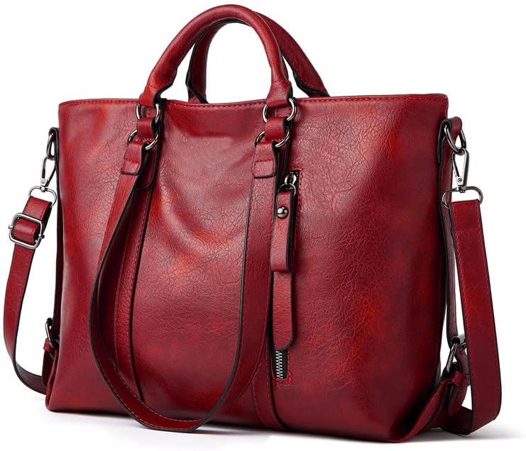 Coolives Damentasche Damen Henkeltasche mit Schultergurt aus PU-Leder Vintage Handtasche Retro Tasch