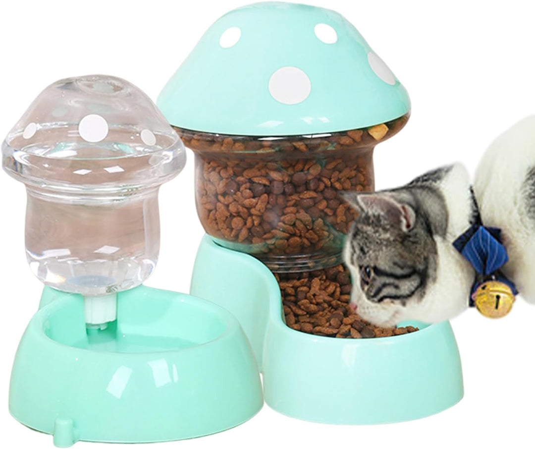 Automatische Feeder- und Wasserer -Set, 2pcs Automatische Haustierfutterleute Small & Medium Haustie