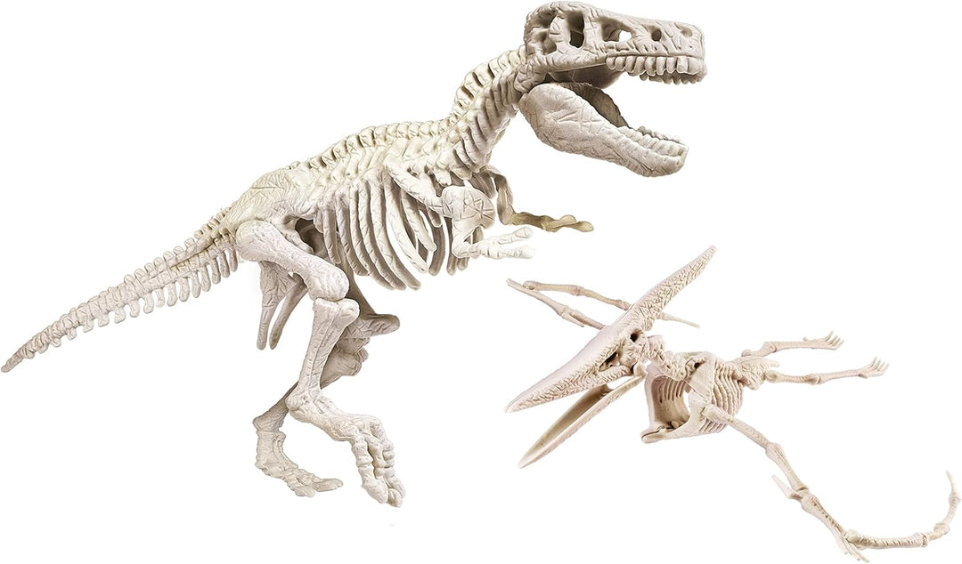 Clementoni Jurassic World 3 - Ausgrabungs-Set T-Rex & Pteranodon, Ausgraben von Dinosaurier-Fossilie