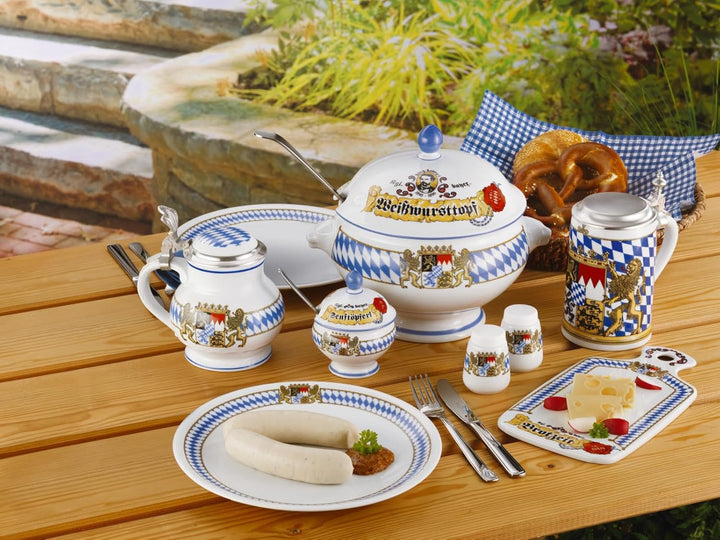 Seltmann Weiden 001.617235 Zusatzsort Bayern Bierkrug ohne Deckel 0,75 L, Blau/Weiss/Beige/Rot